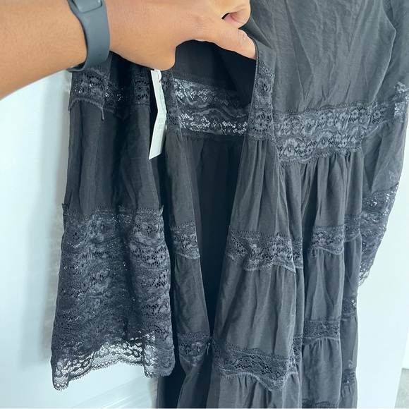 NWT Tuckernuck Hyacinth House Dress Lace Black Lydia Boho Maxi Dress - Picture 10 of 12